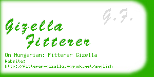 gizella fitterer business card